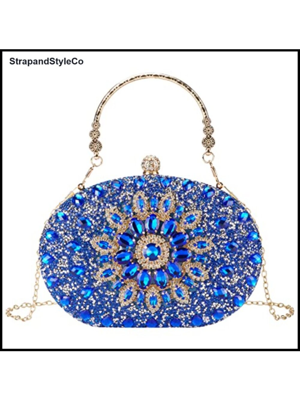Rhinestone Crystal Evening Clutch Sparkly Handbag for Weddings & Parties
